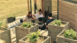 Außenbereich eines Coworking-Space