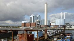 Ansicht Elektrizitätswerk bei Hamburg