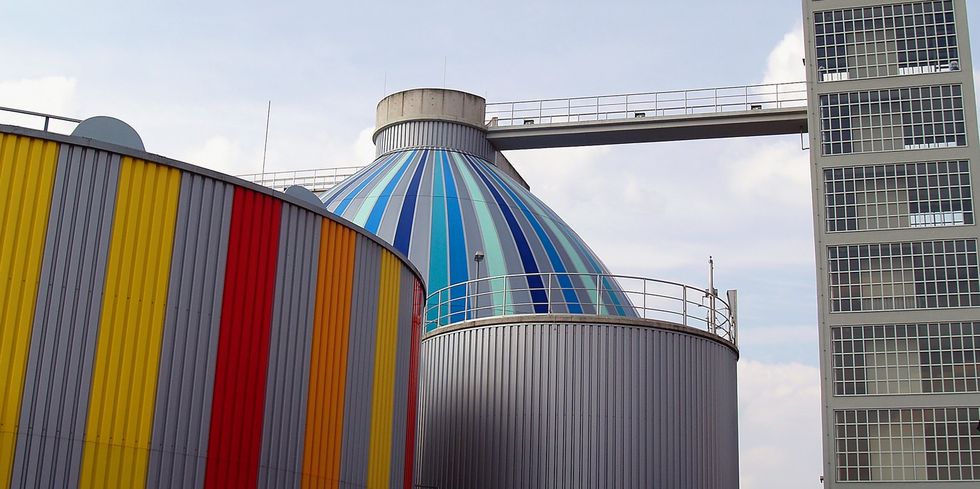 Ansicht einer industriellen Kläranlage